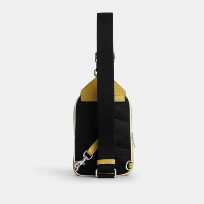 COACH®,Racer Sling Pack In Signature Canvas,,Back View