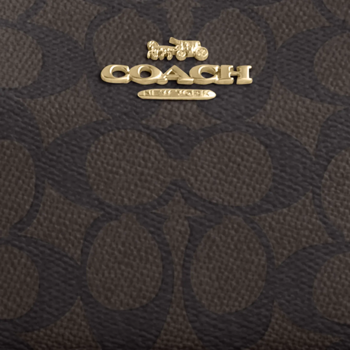 COACH®,Teri Mini Crossbody Bag In Signature Canvas,Polyester,Canvas,Recycled Polyester,Shoulder Bag,Adjustable,2 in 1,Vega...,Black,Closer View