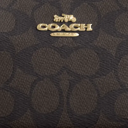 COACH®,Teri Mini Crossbody Bag In Signature Canvas,Polyester,Canvas,Recycled Polyester,Shoulder Bag,Adjustable,2 in 1,Vega...,Black,Closer View