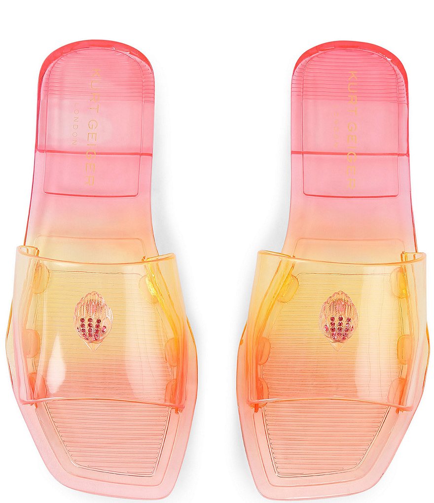 Kurt Geiger London Maddison Jelly Ombre Logo Ornament Slide Sandals - Pink Combo - view 8