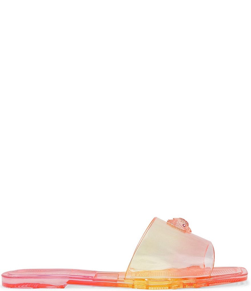 Kurt Geiger London Maddison Jelly Ombre Logo Ornament Slide Sandals - Pink Combo - view 7