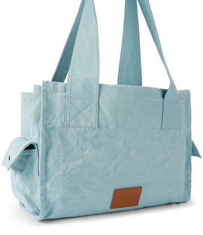 Kurt Geiger London Celia Canvas Tote Shoulder Bag - Light Blue - view 2