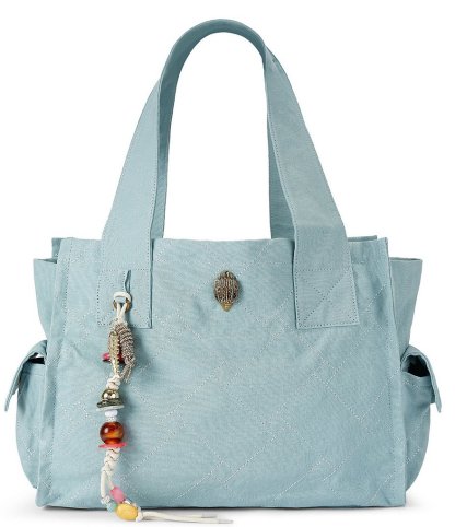 Kurt Geiger London Celia Canvas Tote Shoulder Bag - Light Blue - view 1