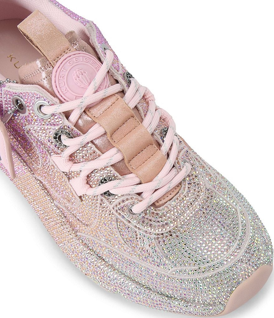 Kurt Geiger London Kurt Runner Crystal Embellished Runner Platform Sneakers - Pink - view 3