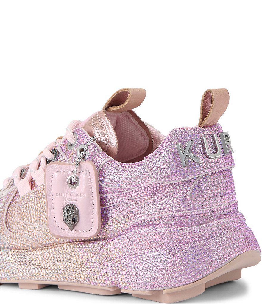 Kurt Geiger London Kurt Runner Crystal Embellished Runner Platform Sneakers - Pink - view 4