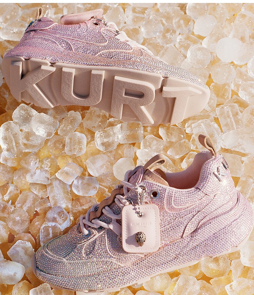 Kurt Geiger London Kurt Runner Crystal Embellished Runner Platform Sneakers - Pink - view 5