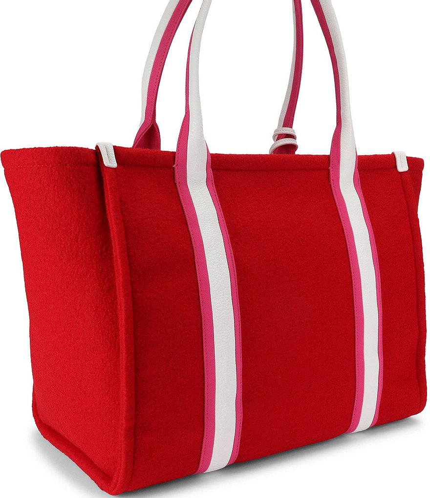 Kurt Geiger London Southbank Animal Patches & Buttons Large Shopper Tote Bag - Red - view 2