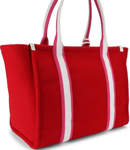 Kurt Geiger London Southbank Animal Patches & Buttons Large Shopper Tote Bag - Red - view 2
