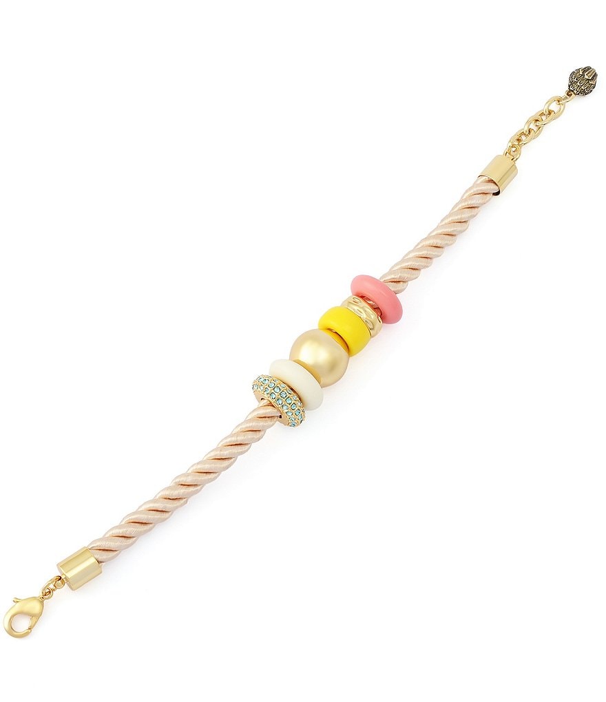 Kurt Geiger London Signature Beaded Cord Resort Line Bracelet - Multi - view 3