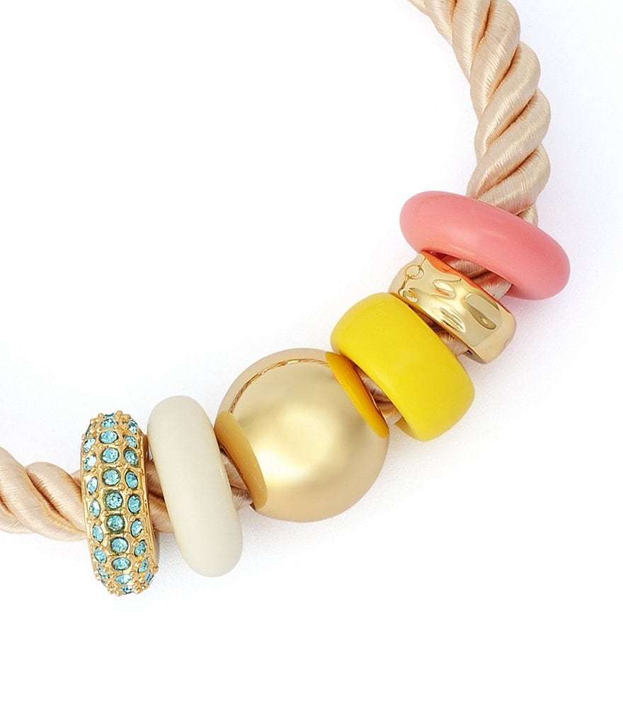 Kurt Geiger London Signature Beaded Cord Resort Line Bracelet - Multi - view 4