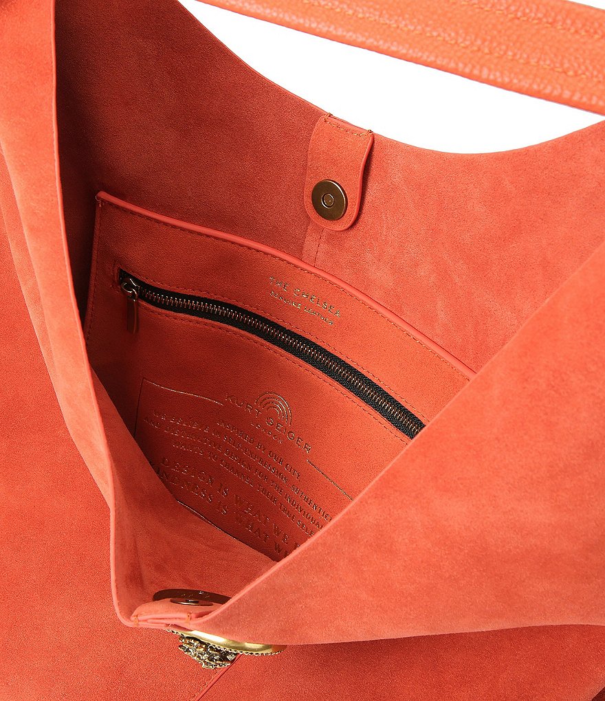 Kurt Geiger London Chelsea Large Slouch Hobo Shoulder Bag - Orange - view 16
