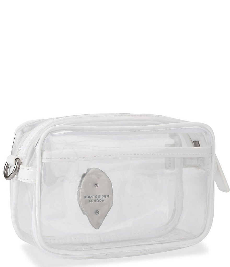 Kurt Geiger London Vinyl Kensington Small Clear Camera Crossbody Bag - White - view 7