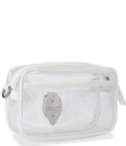 Kurt Geiger London Vinyl Kensington Small Clear Camera Crossbody Bag - White - view 7