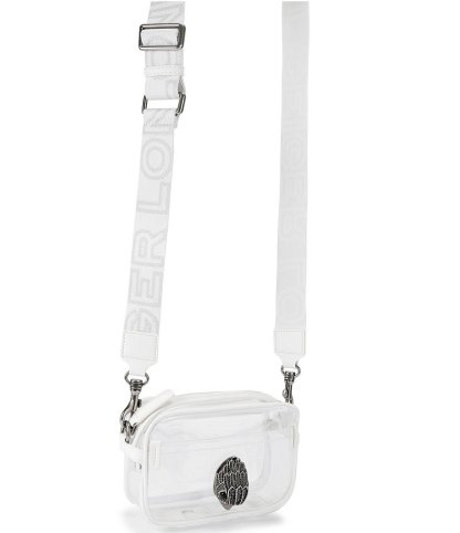 Kurt Geiger London Vinyl Kensington Small Clear Camera Crossbody Bag - White - view 9