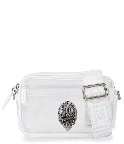 Kurt Geiger London Vinyl Kensington Small Clear Camera Crossbody Bag - White - view 6