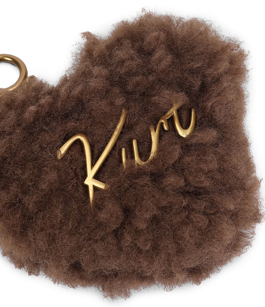 Kurt Geiger London Kurt Heart Faux Fur Bag Charm Key Chain - Brown - view 4