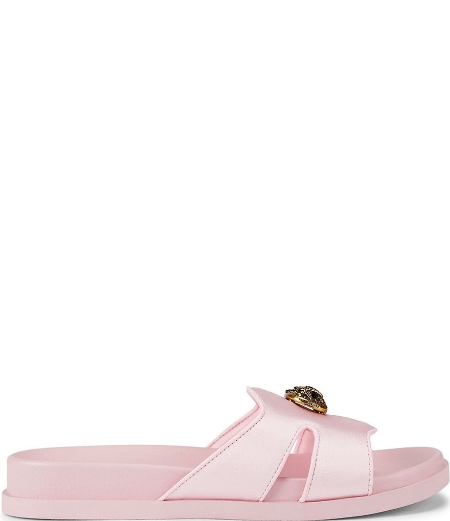 Kurt Geiger London Chelsea Eagle Head Logo Cut-Out Slide Sandals - Pale Pink - view 5