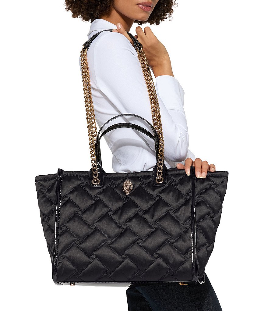 Kurt Geiger London Hoxton Large Quilted East-West Shopper Tote Bag - Black - view 5