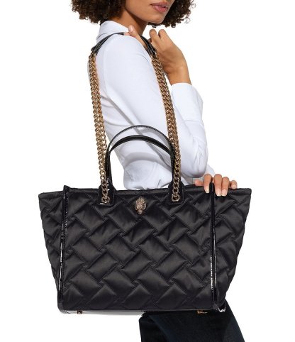 Kurt Geiger London Hoxton Large Quilted East-West Shopper Tote Bag - Black - view 5