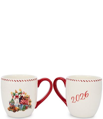 Noble Excellence Mr Bingle & Float Mugs, Set of 2 - Red - view 1