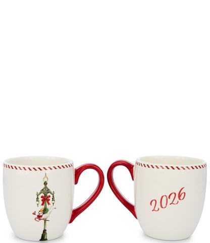 Noble Excellence Mr Bingle And Light Pole Mugs. Set of 2 - Red - view 1