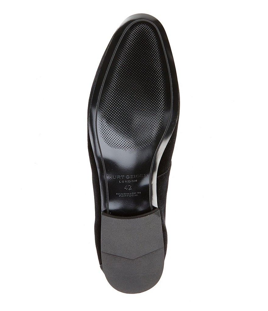 Kurt Geiger London Men's Hugh Quilted Velvet Drenched Logo Ornament Slip On Loafers - Charcoal - view 6