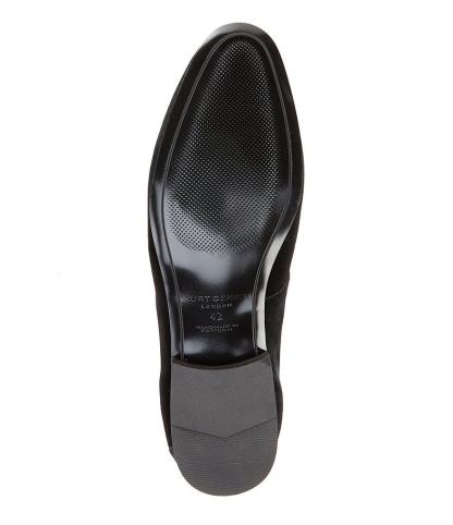 Kurt Geiger London Men's Hugh Quilted Velvet Drenched Logo Ornament Slip On Loafers - Charcoal - view 6