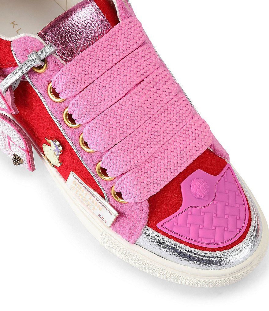 Kurt Geiger London Southbank Tag KG Logo SlimOrnament Platform Sneakers - Red - view 3