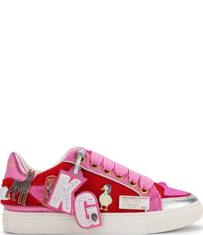 Kurt Geiger London Southbank Tag KG Logo SlimOrnament Platform Sneakers - Red - view 1