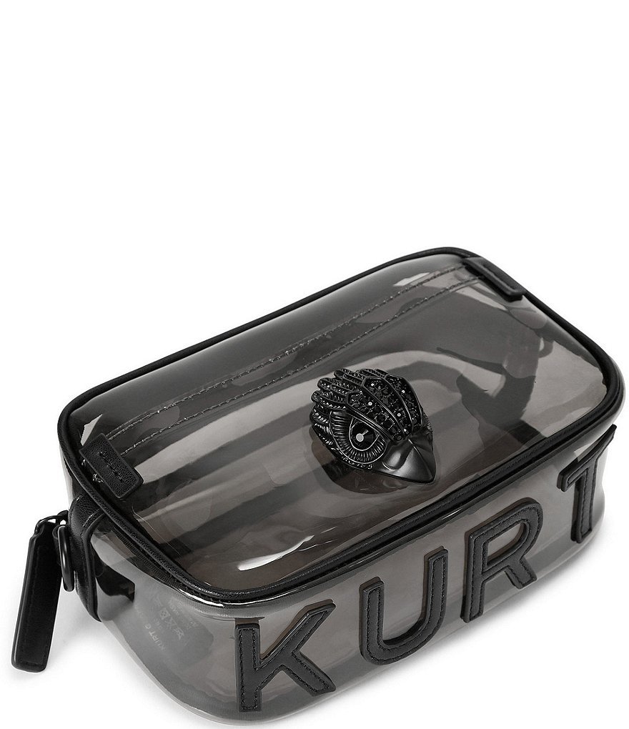 Kurt Geiger London Vinyl Kensington Small Clear Camera Crossbody Bag - Black - view 3