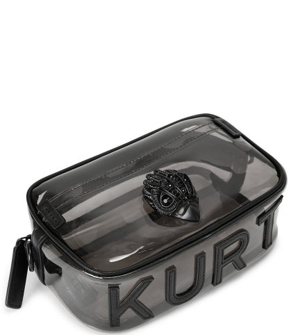 Kurt Geiger London Vinyl Kensington Small Clear Camera Crossbody Bag - Black - view 3