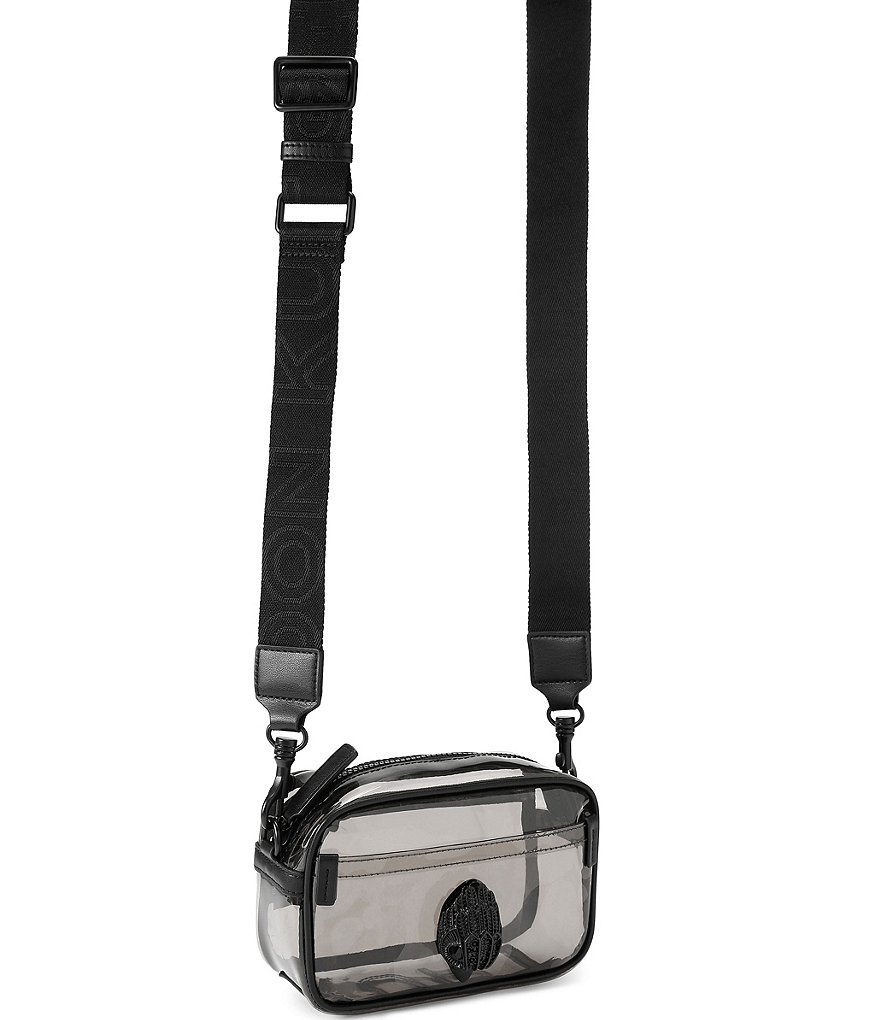 Kurt Geiger London Vinyl Kensington Small Clear Camera Crossbody Bag - Black - view 4