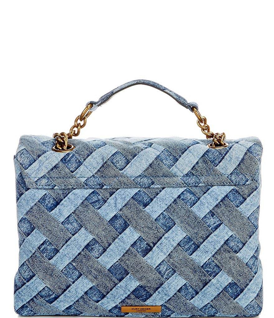 Kurt Geiger London Large Kensington Denim Top Handle Shoulder Bag - Denim - view 2