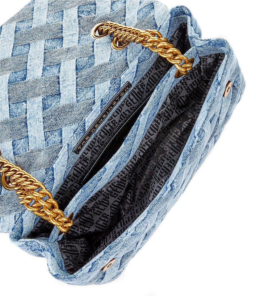 Kurt Geiger London Large Kensington Denim Top Handle Shoulder Bag - Denim - view 3