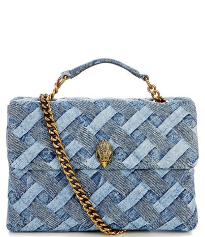Kurt Geiger London Large Kensington Denim Top Handle Shoulder Bag - Denim - view 1