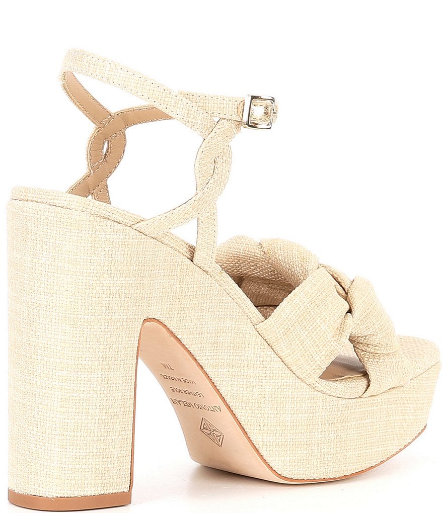Antonio Melani Mya Linen Braided Platform Dress Sandals - Natural - view 2