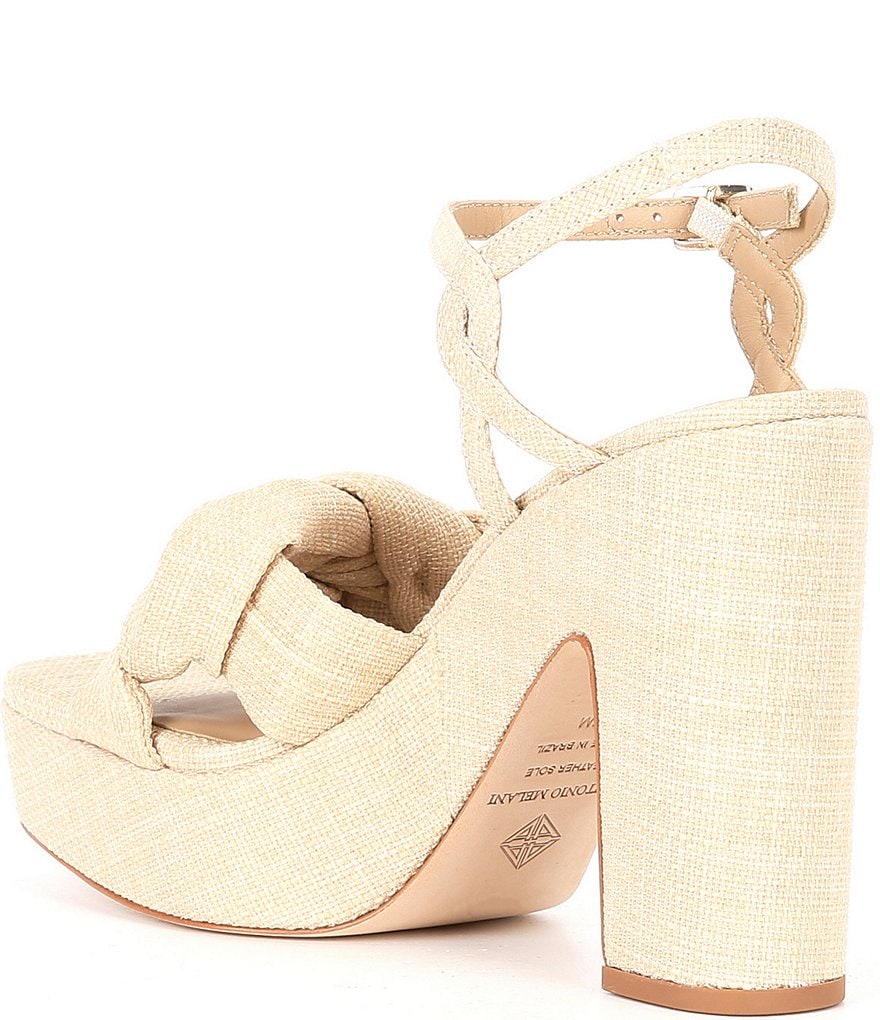 Antonio Melani Mya Linen Braided Platform Dress Sandals - Natural - view 3