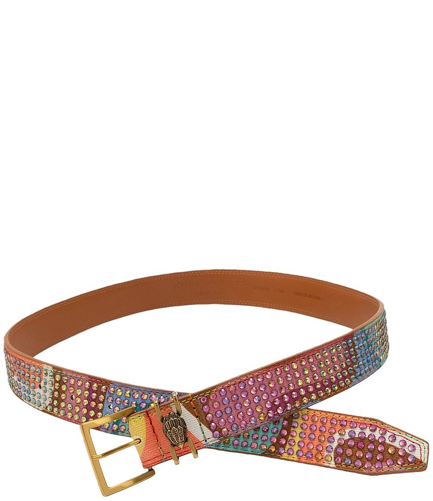 Kurt Geiger London 1.18#double; Swirl Hotfix Embellished Belt - Rainbow - view 2