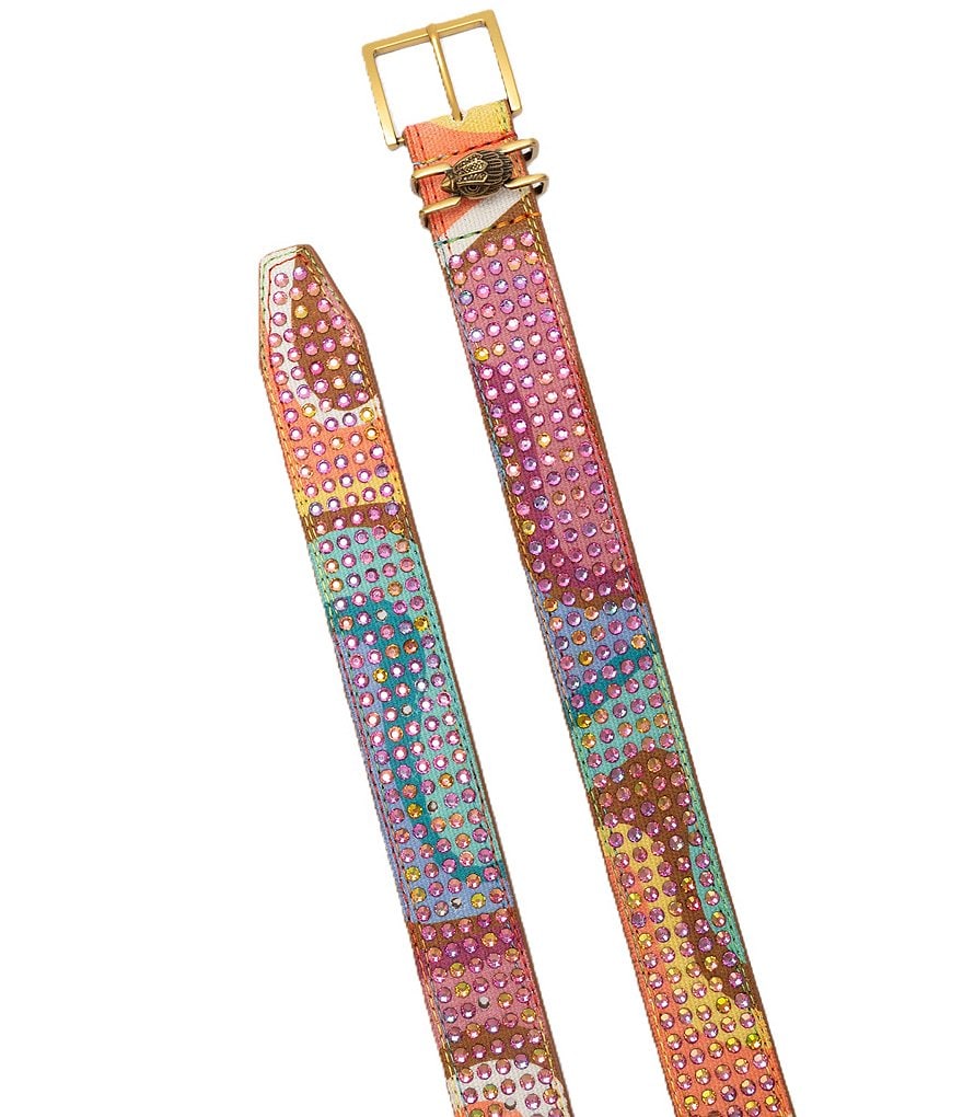 Kurt Geiger London 1.18#double; Swirl Hotfix Embellished Belt - Rainbow - view 3