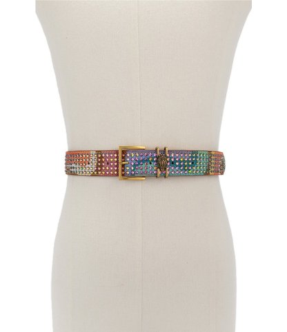 Kurt Geiger London 1.18#double; Swirl Hotfix Embellished Belt - Rainbow - view 4