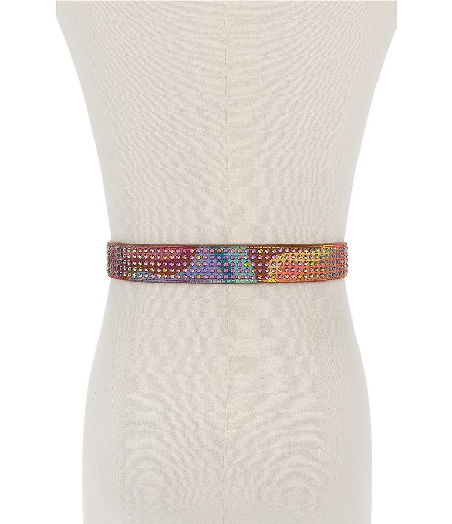 Kurt Geiger London 1.18#double; Swirl Hotfix Embellished Belt - Rainbow - view 5