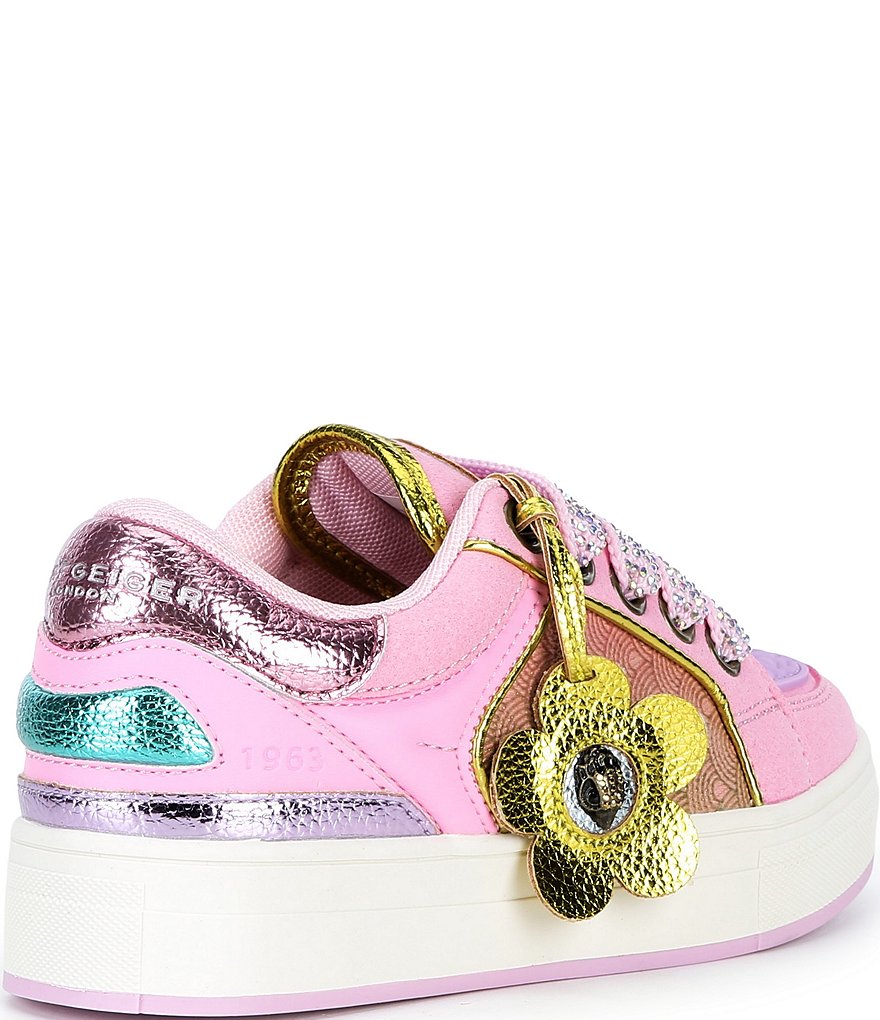 Kurt Geiger London Girls' Southbank Tag Sneakers (Youth) - Pink/Neon Multi - view 2