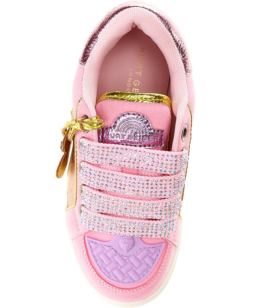 Kurt Geiger London Girls' Southbank Tag Sneakers (Youth) - Pink/Neon Multi - view 5