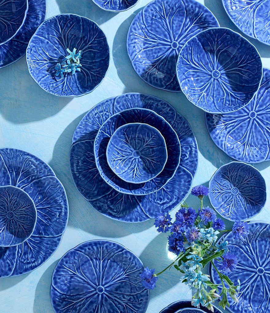 Southern Living Cabbage Mini Bowls, Set of 2 - Blue - view 2