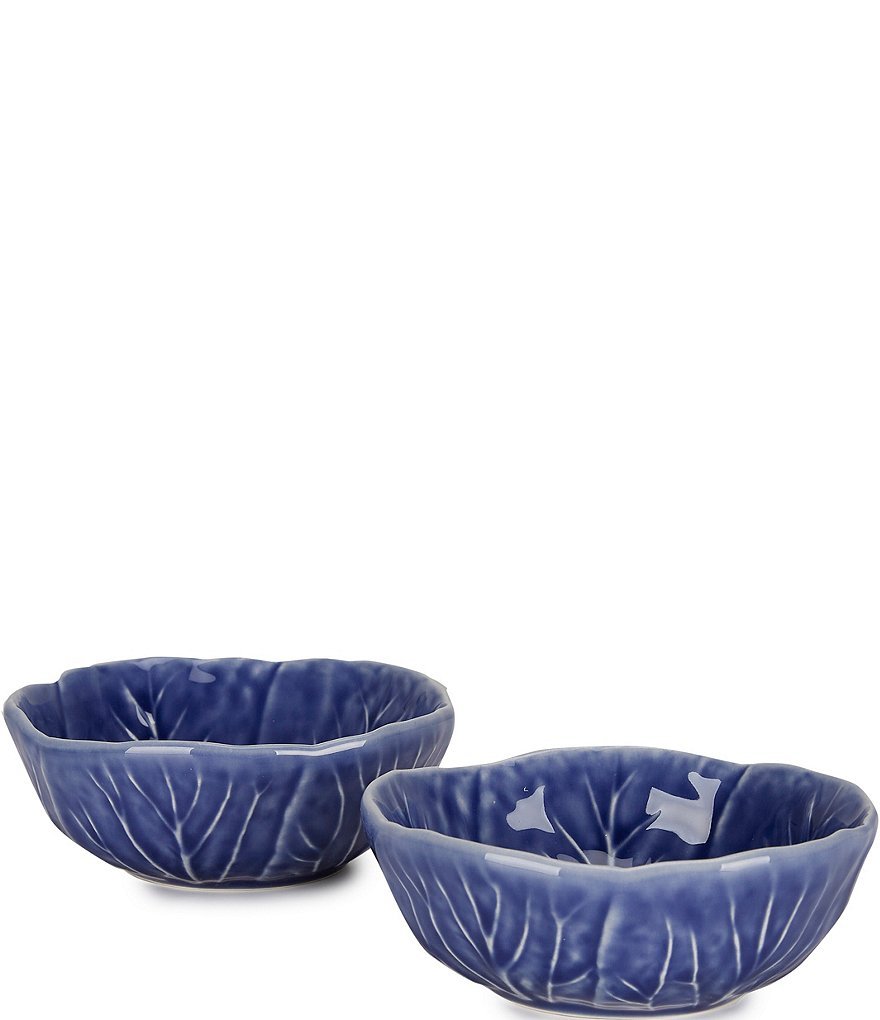Southern Living Cabbage Mini Bowls, Set of 2 - Blue - view 1
