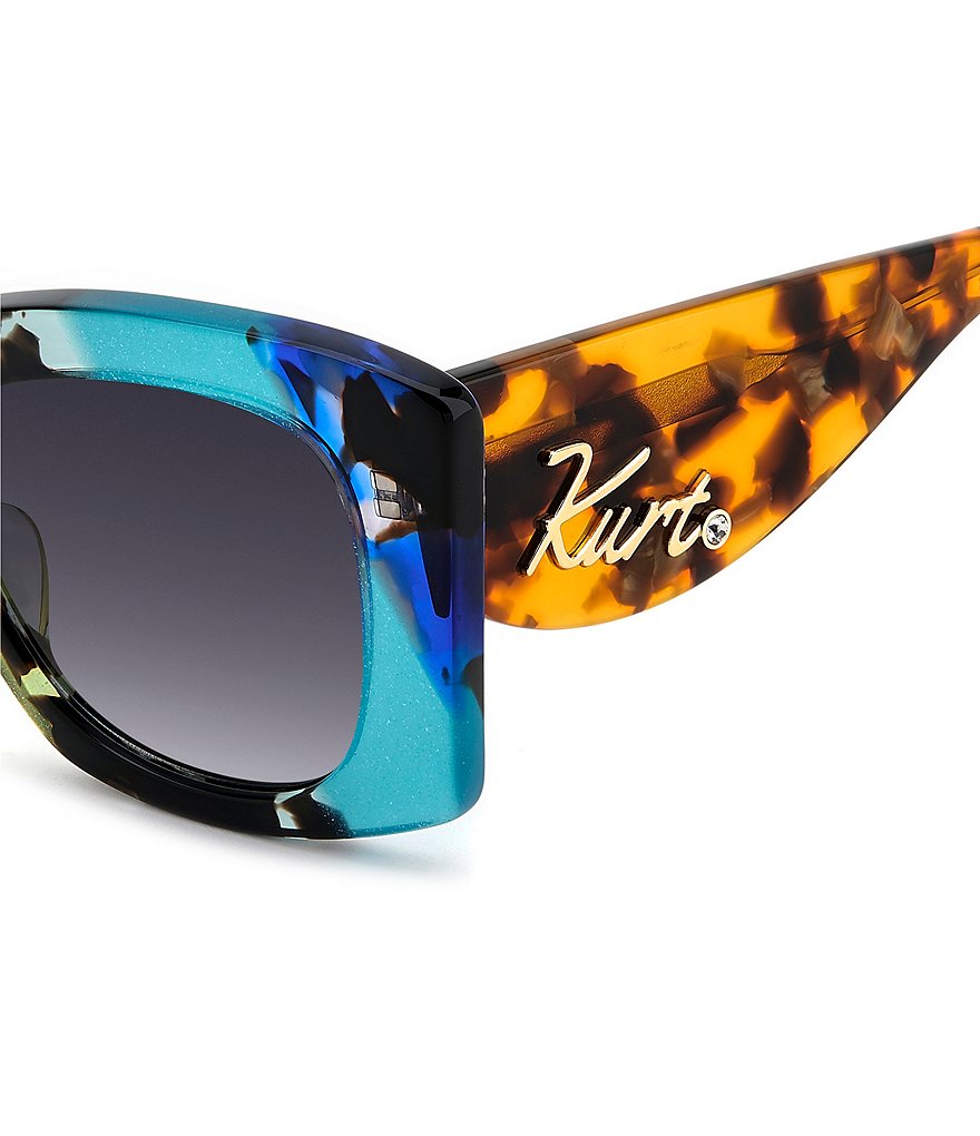 Kurt Geiger London Women's KGL1063 52mm Retro Square Sunglasses - Pink Multi - view 3