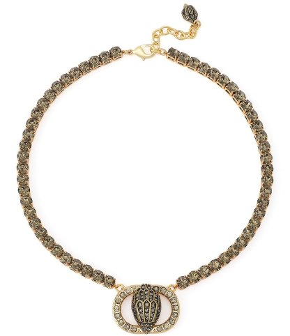 Kurt Geiger London Signature Chelsea Eagle Pendant Tennis Collar Necklace - Black Diamond - view 1