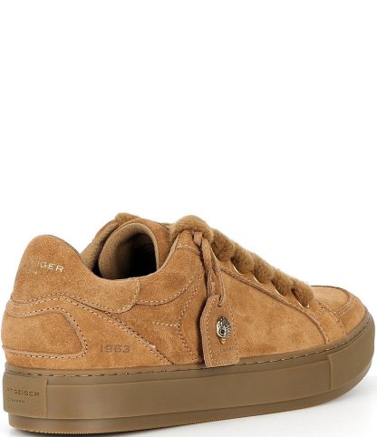 Kurt Geiger London Men's Southbank Tag Suede Logo Ornament Sneakers - Camel - view 9
