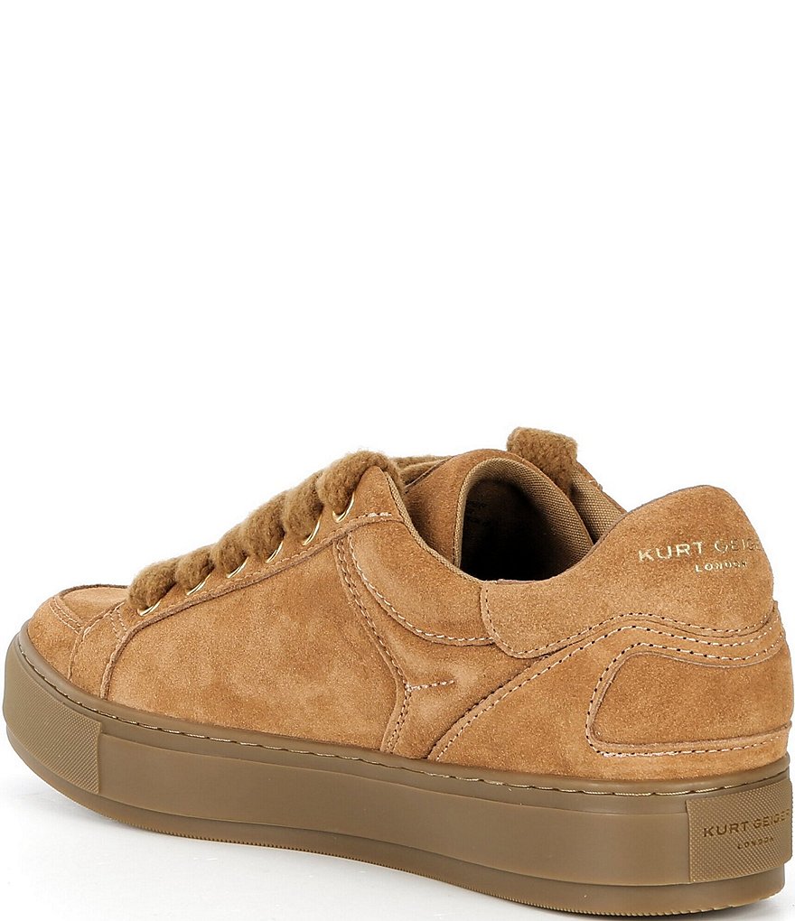 Kurt Geiger London Men's Southbank Tag Suede Logo Ornament Sneakers - Camel - view 10