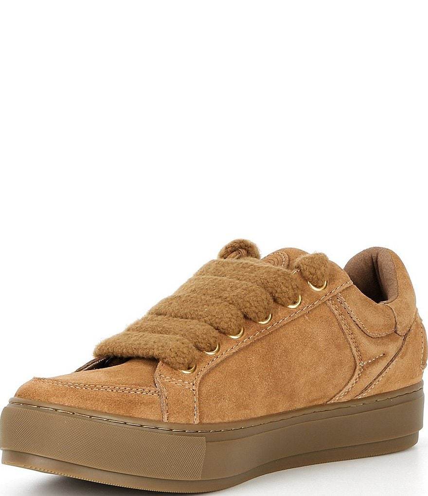 Kurt Geiger London Men's Southbank Tag Suede Logo Ornament Sneakers - Camel - view 11